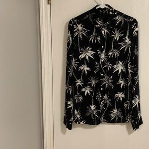 H&M Black/PalmTrees Shirt